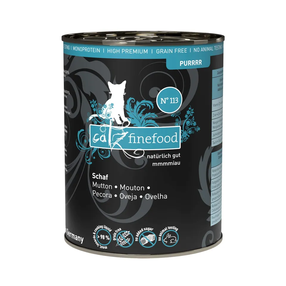 catz-finefood-purrrr-n-113-schaf-monoprotein-katzen-nassfutter-6x400g image 1