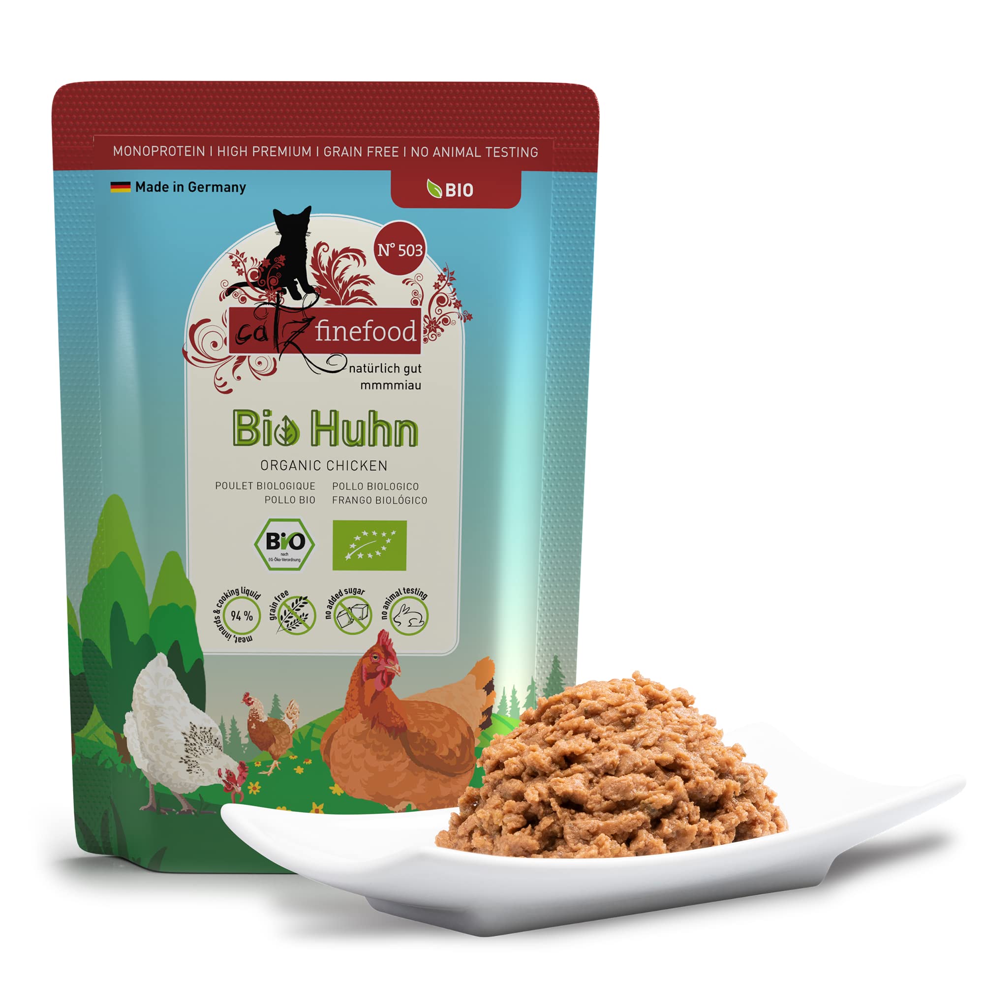 catz-finefood-bio-nassfutter-f-r-katzen-huhn-n-503-12-x-85g image 5