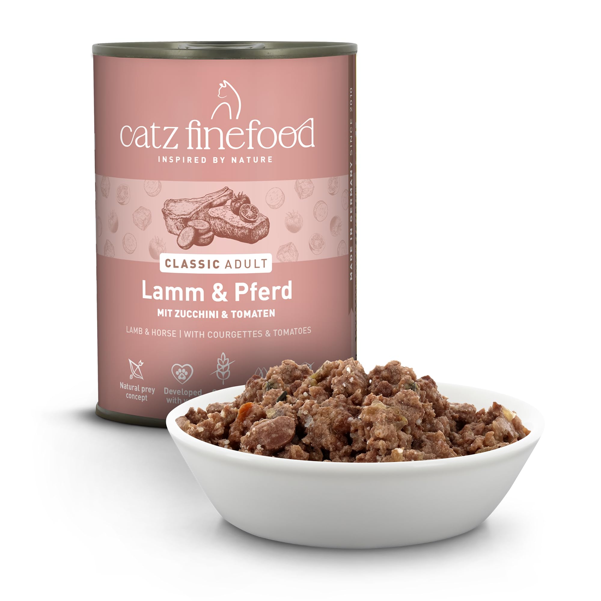 catz-finefood-n-19-lamm-pferd-katzen-nassfutter-6-x-400-g-mit-zucchini image 2