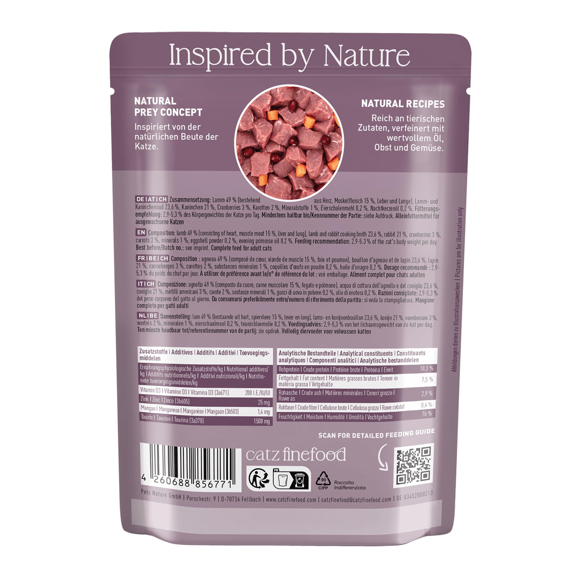 catz-finefood-n-11-lamm-kaninchen-katzenfutter-6-x-300g-beutel image 3
