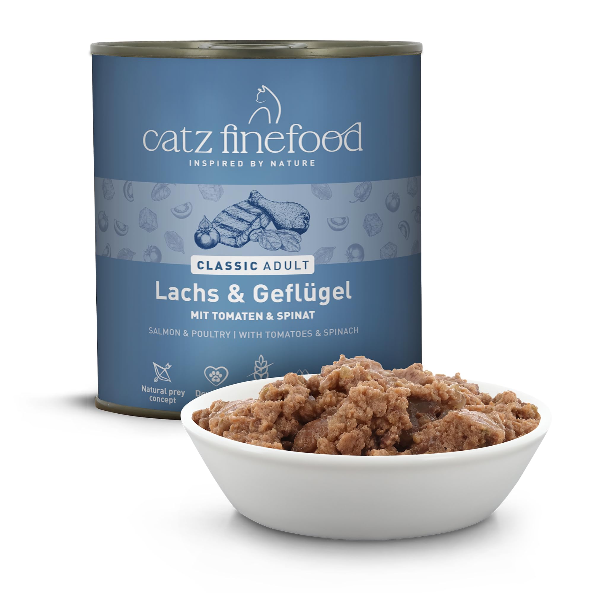 catz-finefood-n-5-lachs-gefl-gel-katzen-nassfutter-mit-spinat-6-x-800-g image 2