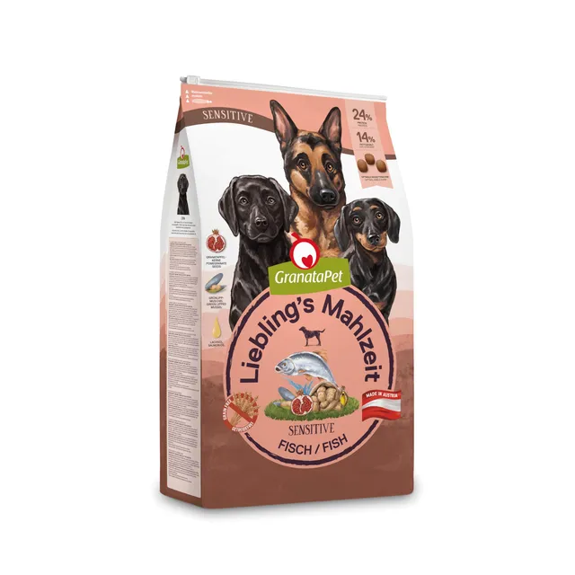 granatapet-liebling-s-mahlzeit-fisch-sensitive-trockenfutter-f-r-hunde-10-kg image 1