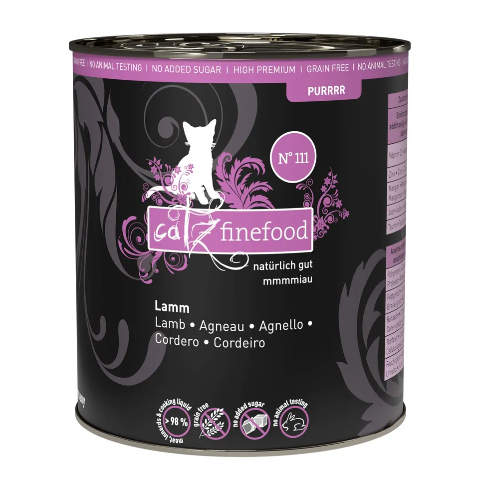 catz-finefood-purrrr-n-111-lamm-monoprotein-katzen-nassfutter-6x800g image 1