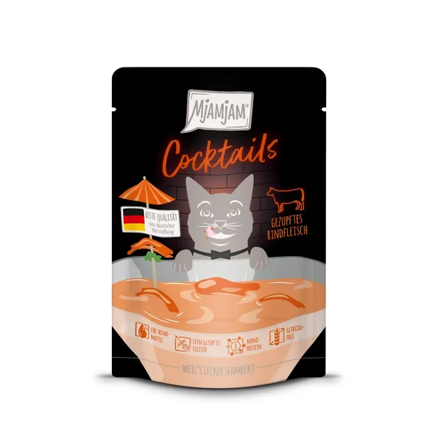 mjamjam-cocktails-drink-f-r-katzen-gezupftes-rindfleisch-1-x-40g image 1