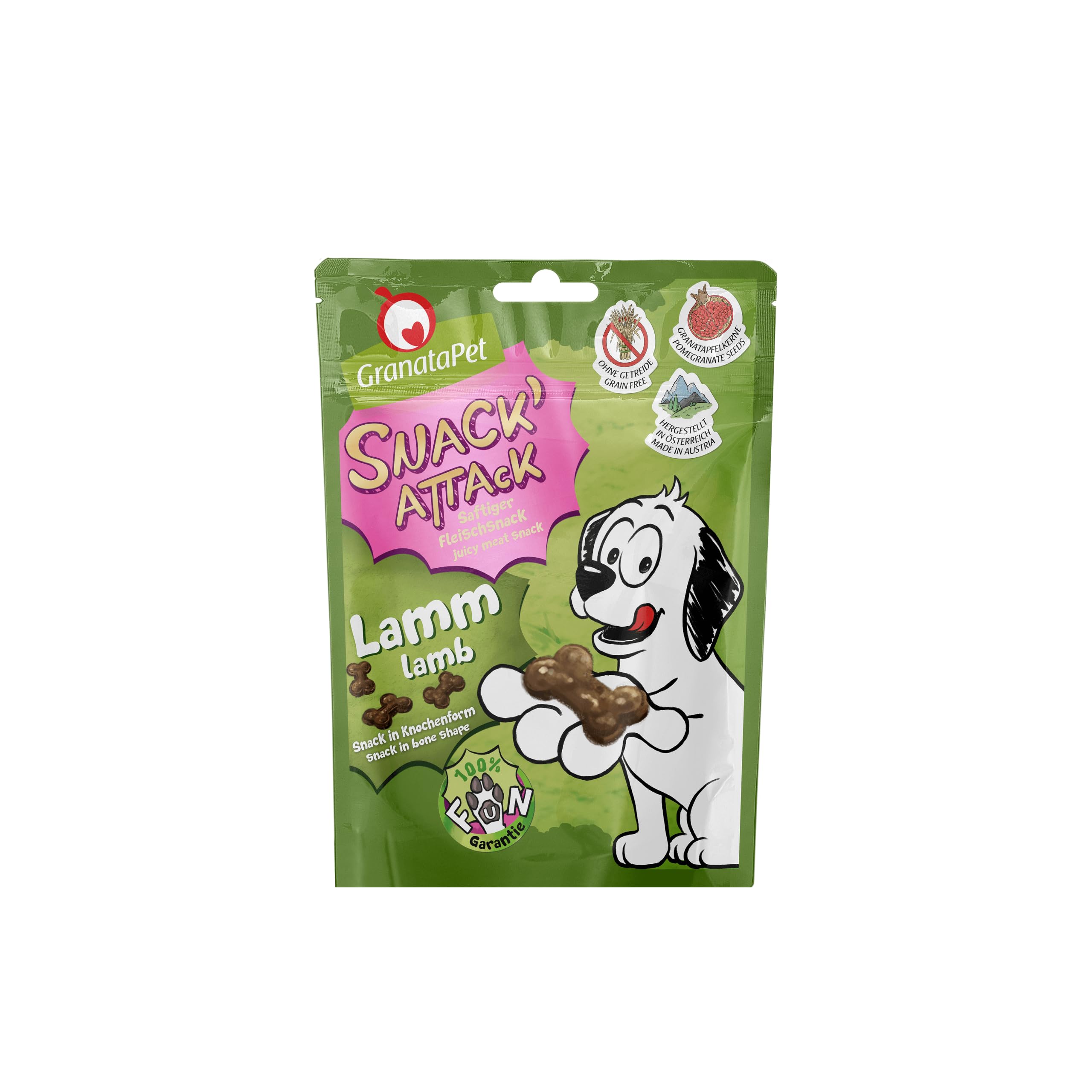 granatapet-snack-attack-hundeleckerli-lamm-100-g image 1