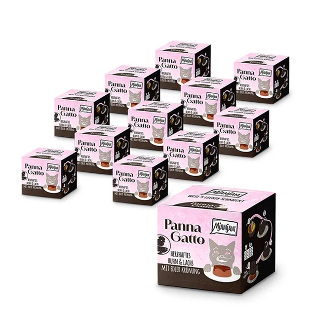 mjamjam-panna-gatto-premium-nassfutter-f-r-katzen-huhn-lachs-mit-kr-nung-12er-pa image 1