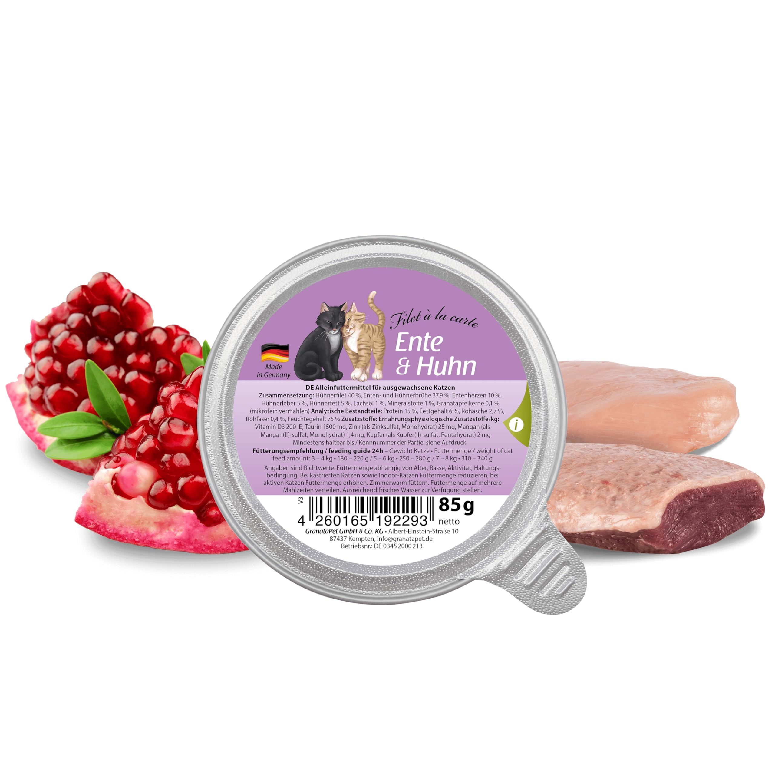 granatapet-filet-la-carte-ente-huhn-katzenfutter-nass-6x85g image 2