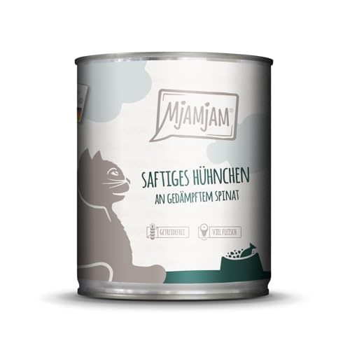 mjamjam-premium-nassfutter-f-r-katzen-saftiges-h-hnchen-an-spinat-6-x-800-g image 7