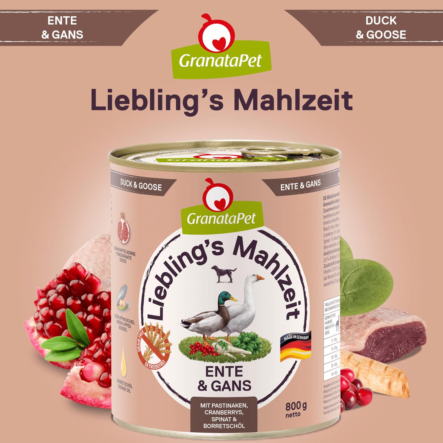 granatapet-liebling-s-mahlzeit-hundenassfutter-ente-gans-mit-pastinaken-6-x-800g image 4