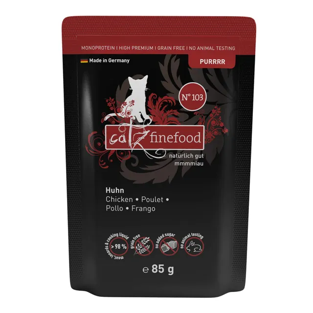 catz-finefood-purrrr-n-103-huhn-monoprotein-katzen-nassfutter-16-x-85-g image 1