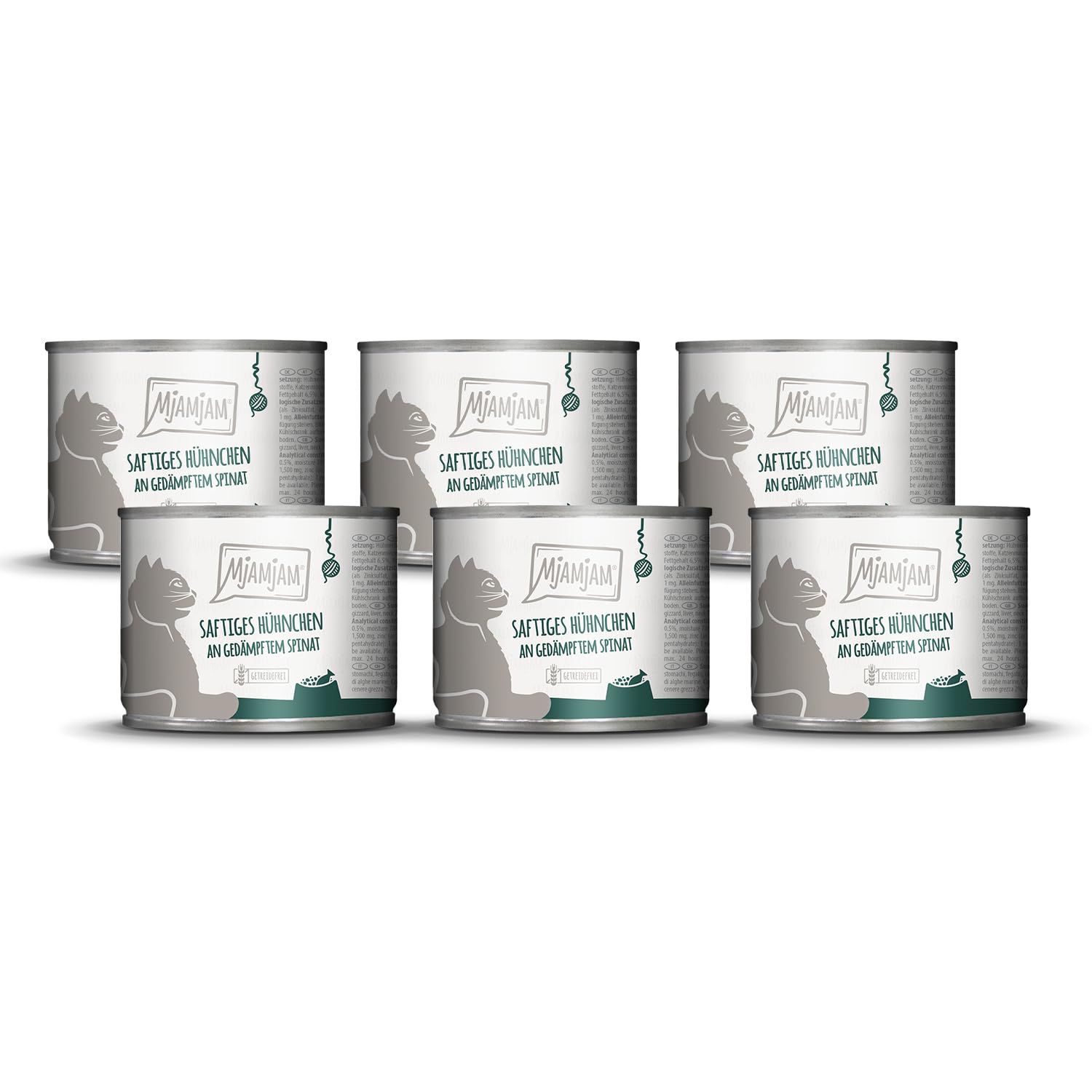 mjamjam-leckere-mahlzeiten-premium-nassfutter-f-r-katzen-h-hnchen-mit-spinat-6-x image 1