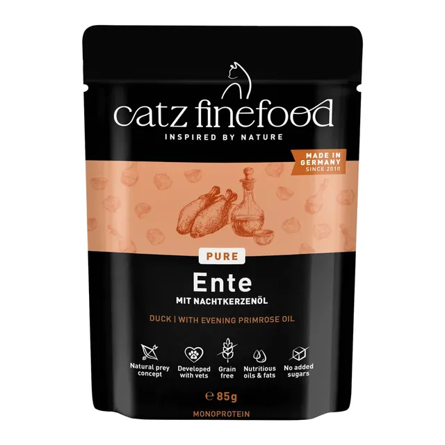 catz-finefood-purrrr-n-115-ente-monoprotein-nassfutter-f-r-katzen-16-x-85g-beute image 1