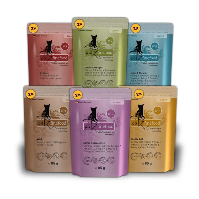 catz-finefood-multipack-1-feinkost-katzennassfutter-12-x-85-g-6-sorten-mix image 1