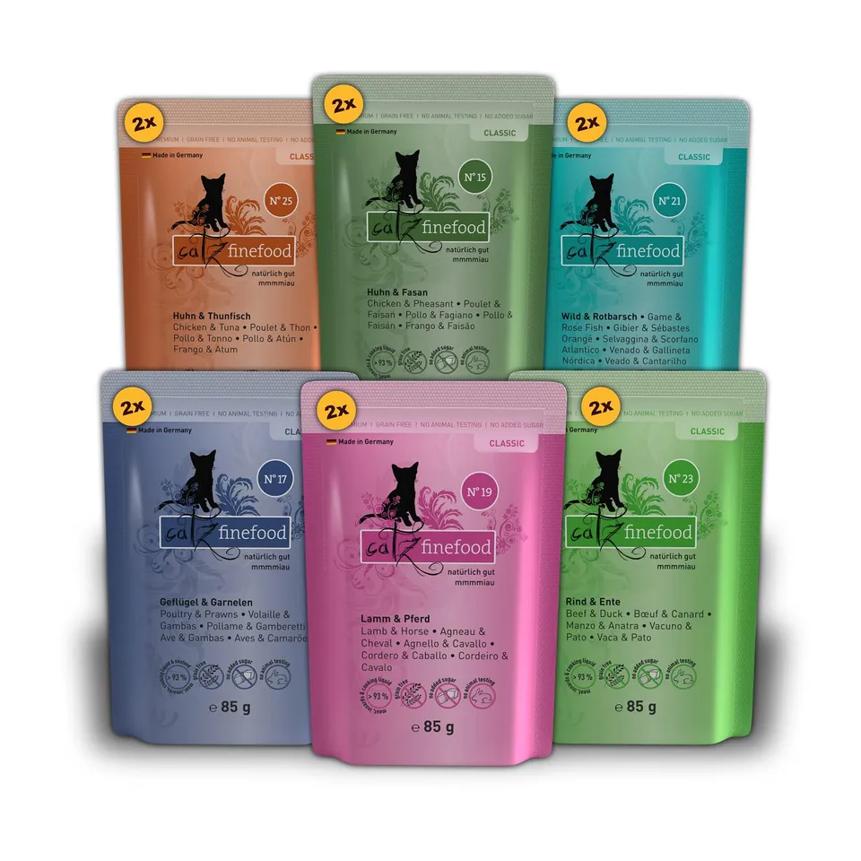 catz-finefood-multipack-2-nassfutter-f-r-katzen-12-x-85g-mix-paket-mit-huhn-rind image 1