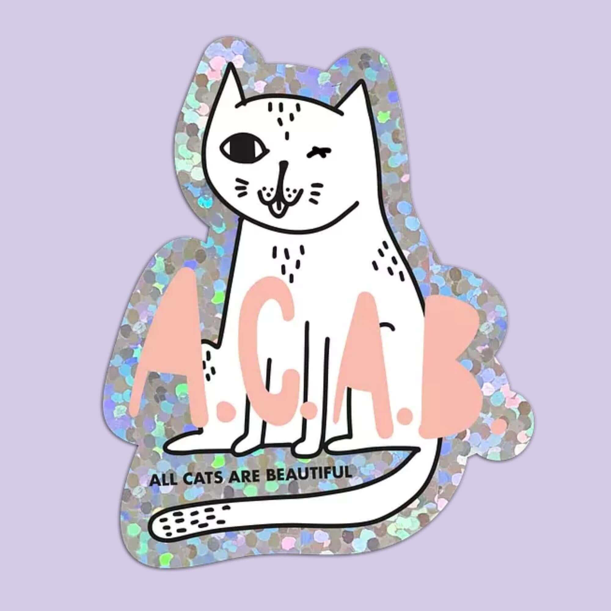 strayz-katzen-sticker-all-cats-are-beautiful-glitzersticker image 4