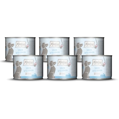 mjamjam-premium-nassfutter-f-r-hunde-junior-h-hnchen-mit-ei-6-x-200-g image 8