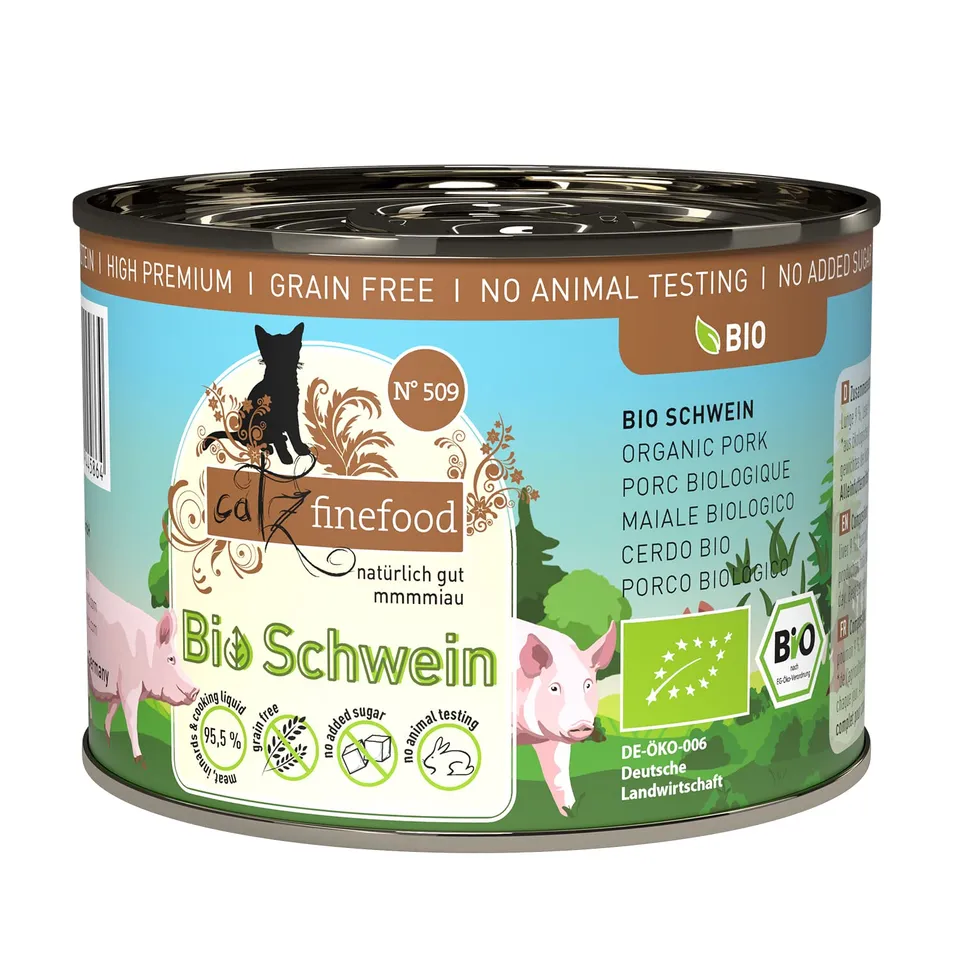 catz-finefood-bio-katzenfutter-schwein-n-509-nassfutter-6-x-200-g image 1