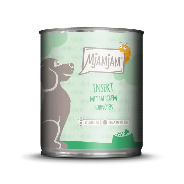 mjamjam-hundefutter-insekt-mit-h-hnchen-nassfutter-hund-800-g image 1