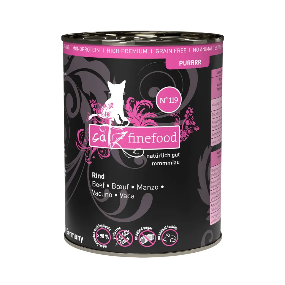 catz-finefood-purrrr-rind-monoprotein-n-119-katzenfutter-nass-6x400g image 1