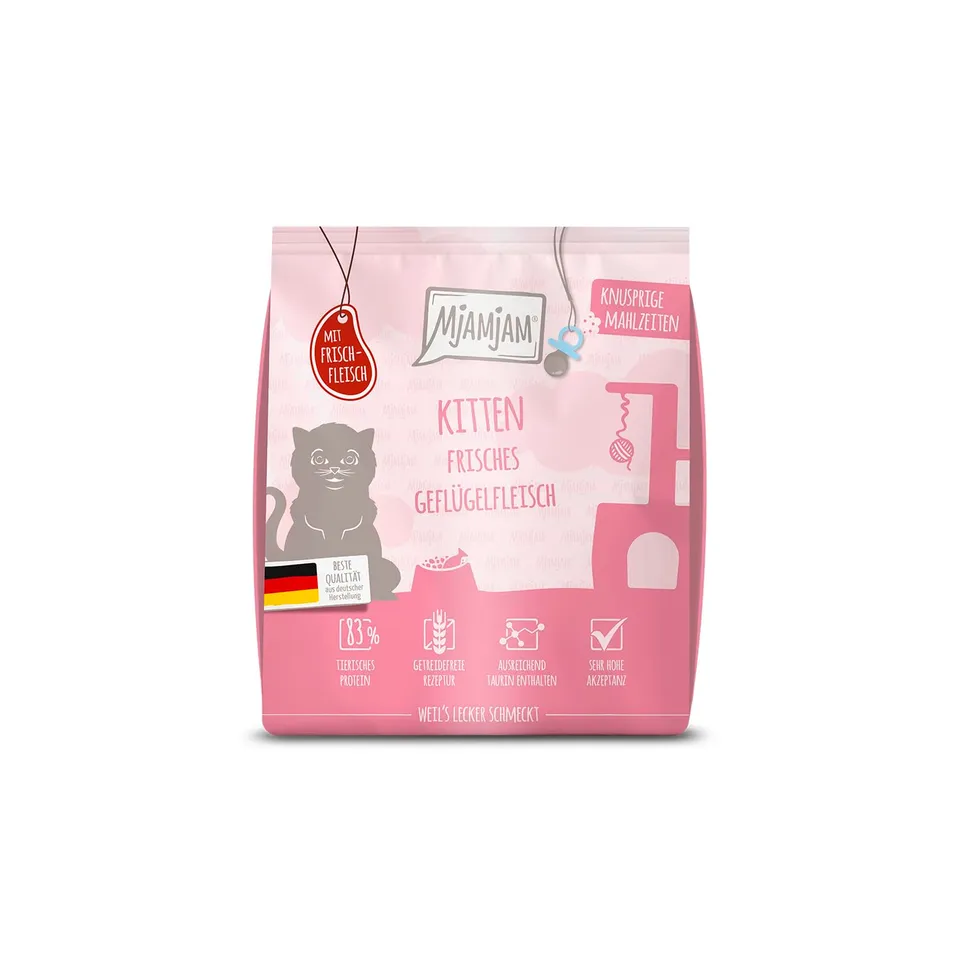 mjamjam-knusprige-mahlzeiten-kitten-trockenfutter-gefl-gel-300g image 1