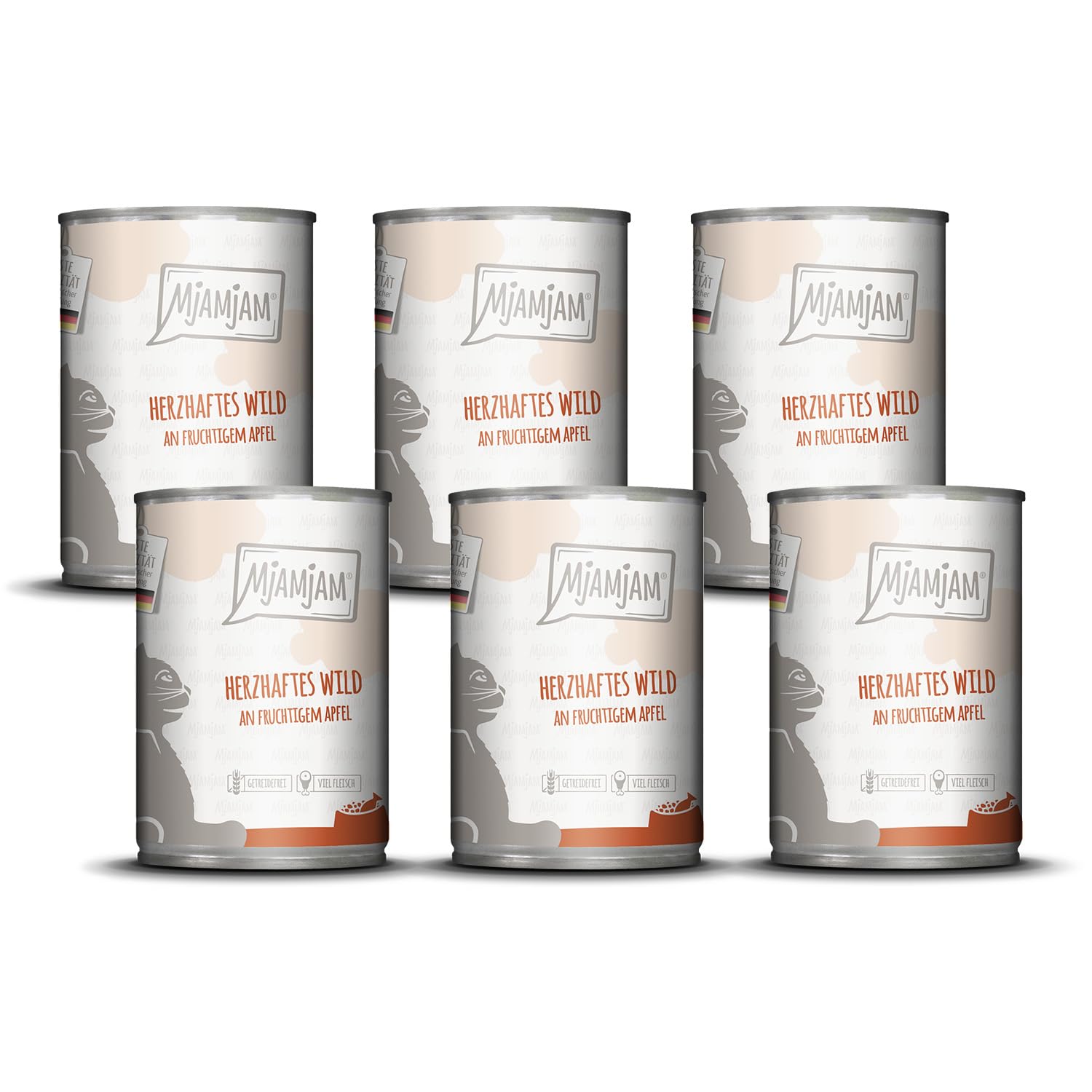 mjamjam-premium-nassfutter-f-r-katzen-wild-mit-apfel-6-x-400-g image 1