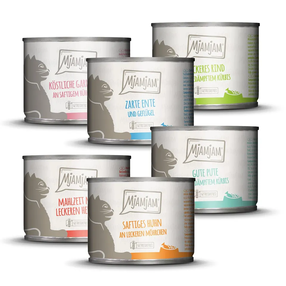 mjamjam-probierpaket-premium-katzennassfutter-6-x-200-g-getreidefrei image 1