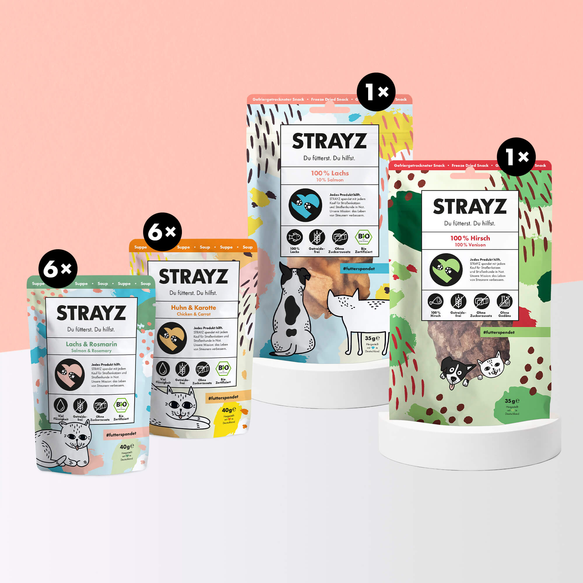strayz-katzensnack-probierpaket-gefriergetrocknete-snacks-bio-katzensuppen image 1