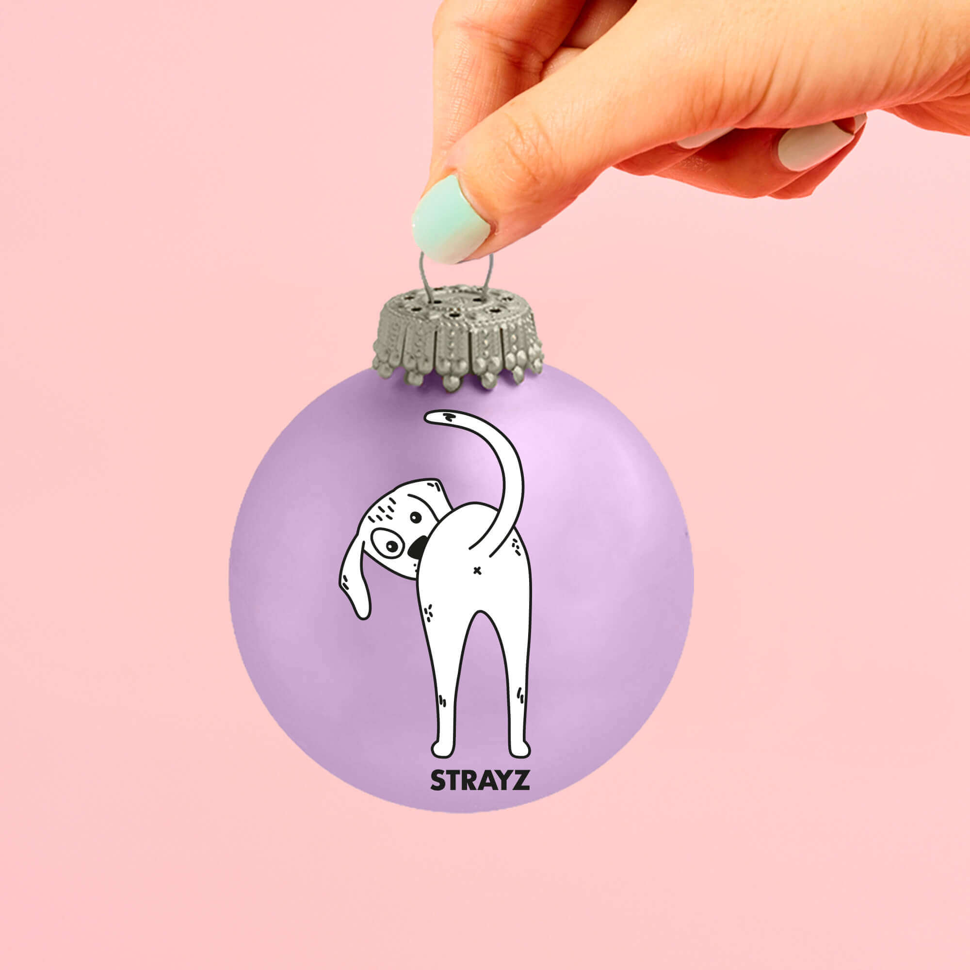 strayz-weihnachtskugel-stinker-glaskugel-6-cm image 1