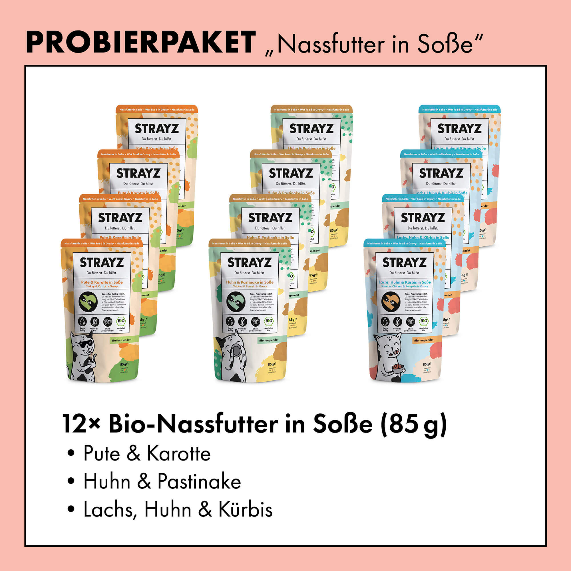 strayz-bio-nassfutter-katze-in-so-e-probierpaket-12x85g image 3