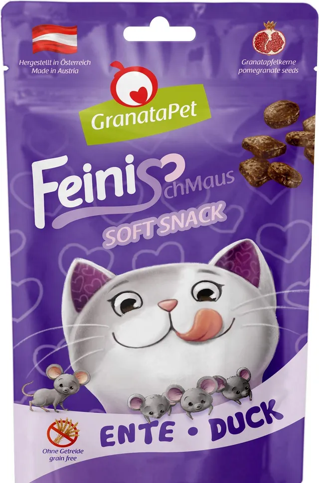 granatapet-feinischmaus-katzen-snack-ente-50g image 1