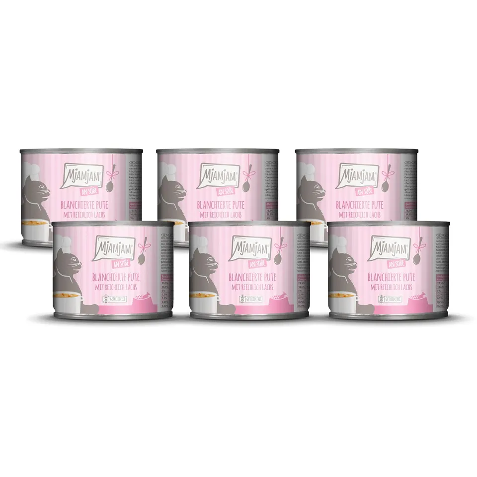 mjamjam-so-enschmaus-nassfutter-f-r-katzen-pute-lachs-6-x-185-g image 1
