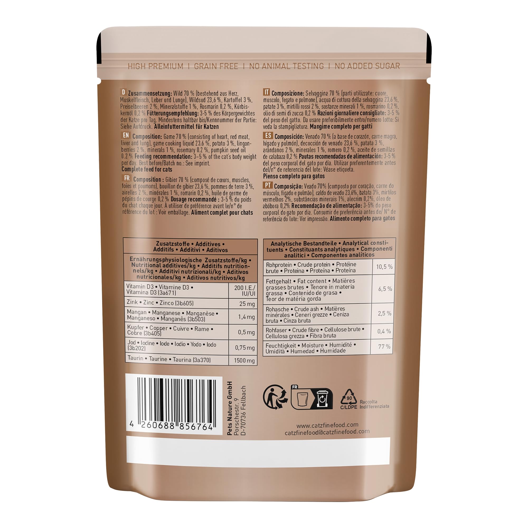 catz-finefood-classic-n-9-wild-premium-nassfutter-f-r-katzen-6-x-300-g-beutel image 2