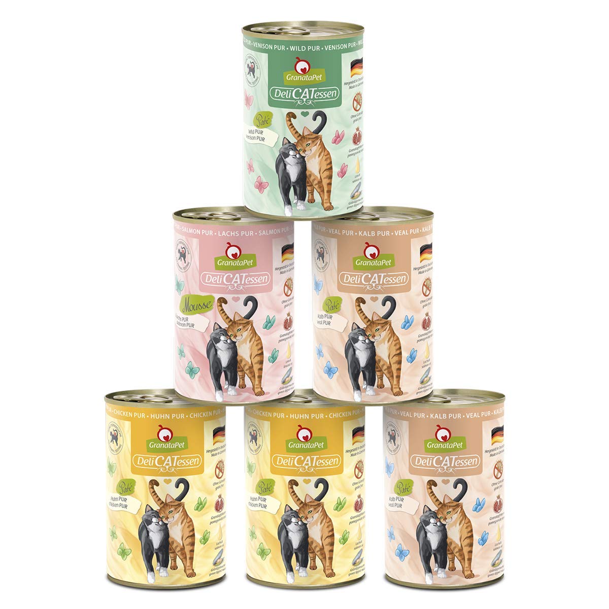 granatapet-delicatessen-multipack-2-pur-katzen-nassfutter-6x400g image 1