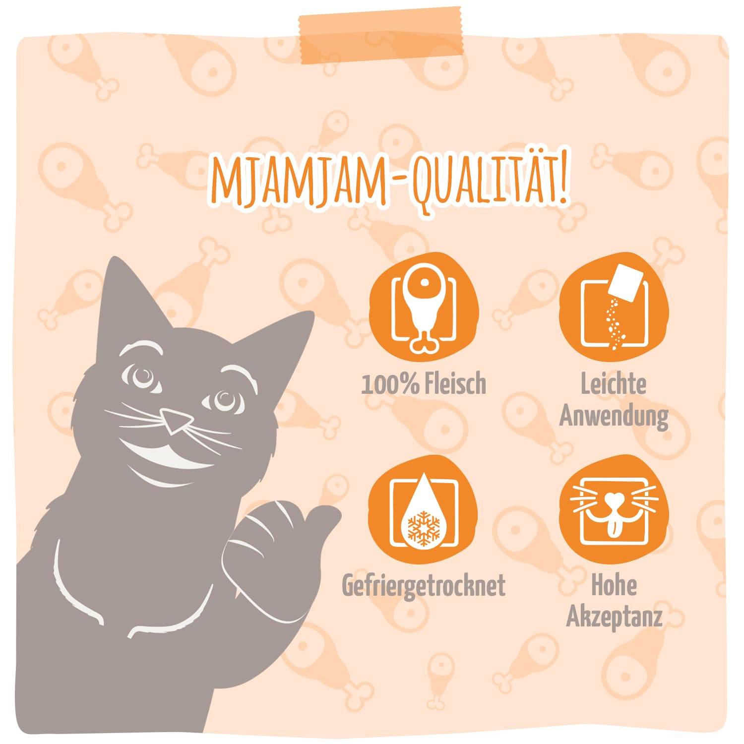 mjamjam-premium-katzenfutter-topping-gefriergetrocknetes-h-hnerfilet-60-g image 4