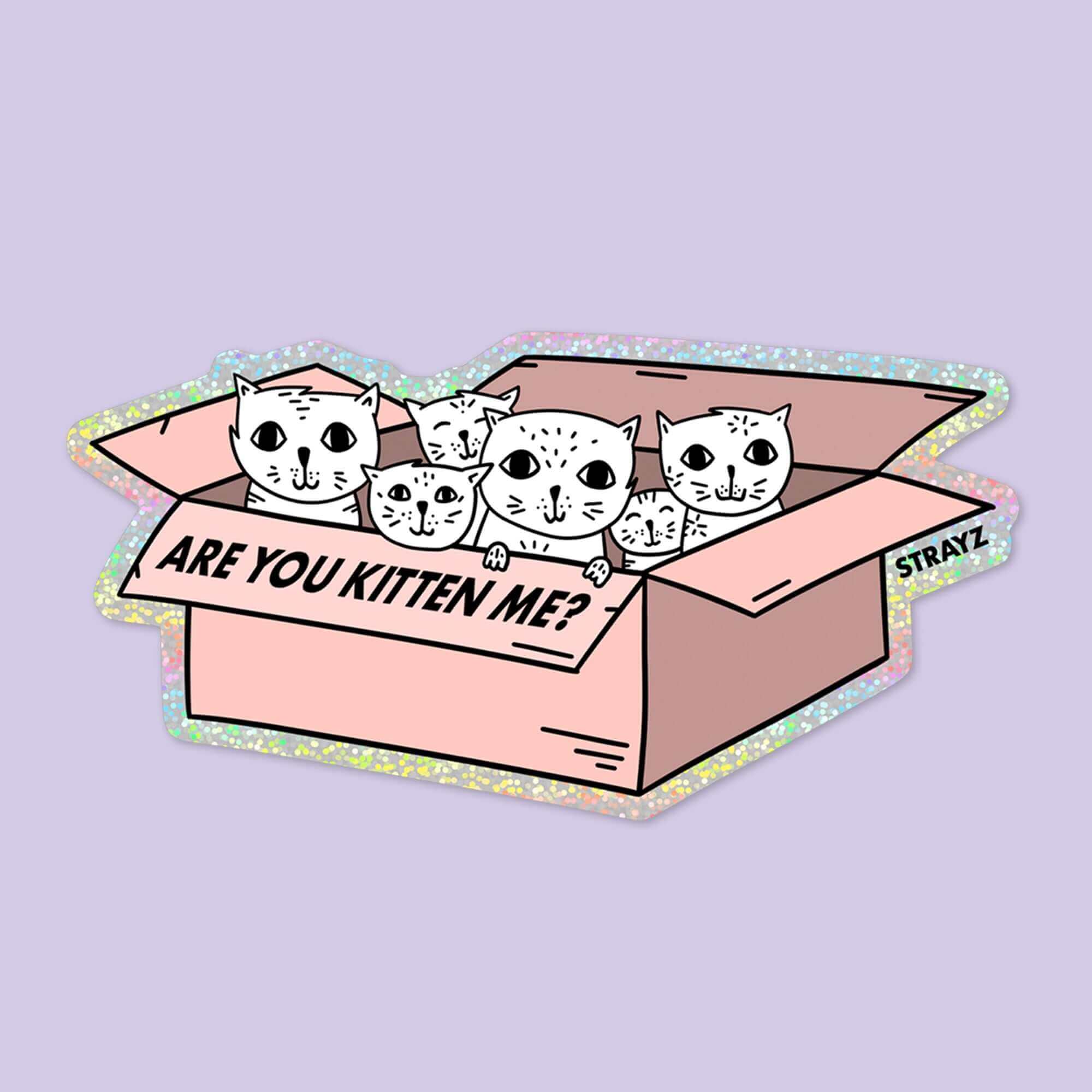 strayz-katzen-sticker-are-you-kitten-me-katzen-sticker image 1