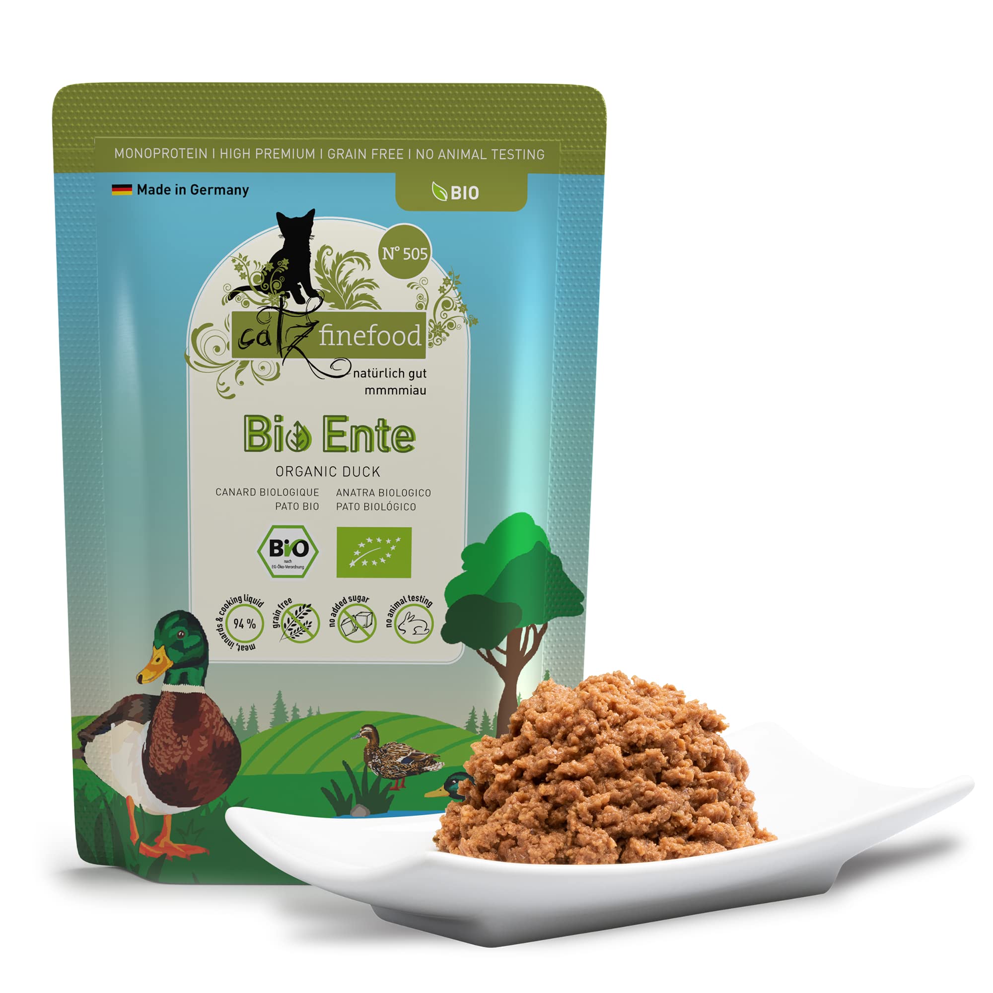 catz-finefood-bio-n-505-premium-nassfutter-f-r-katzen-ente-12-x-85-g-1-02-kg-get image 5