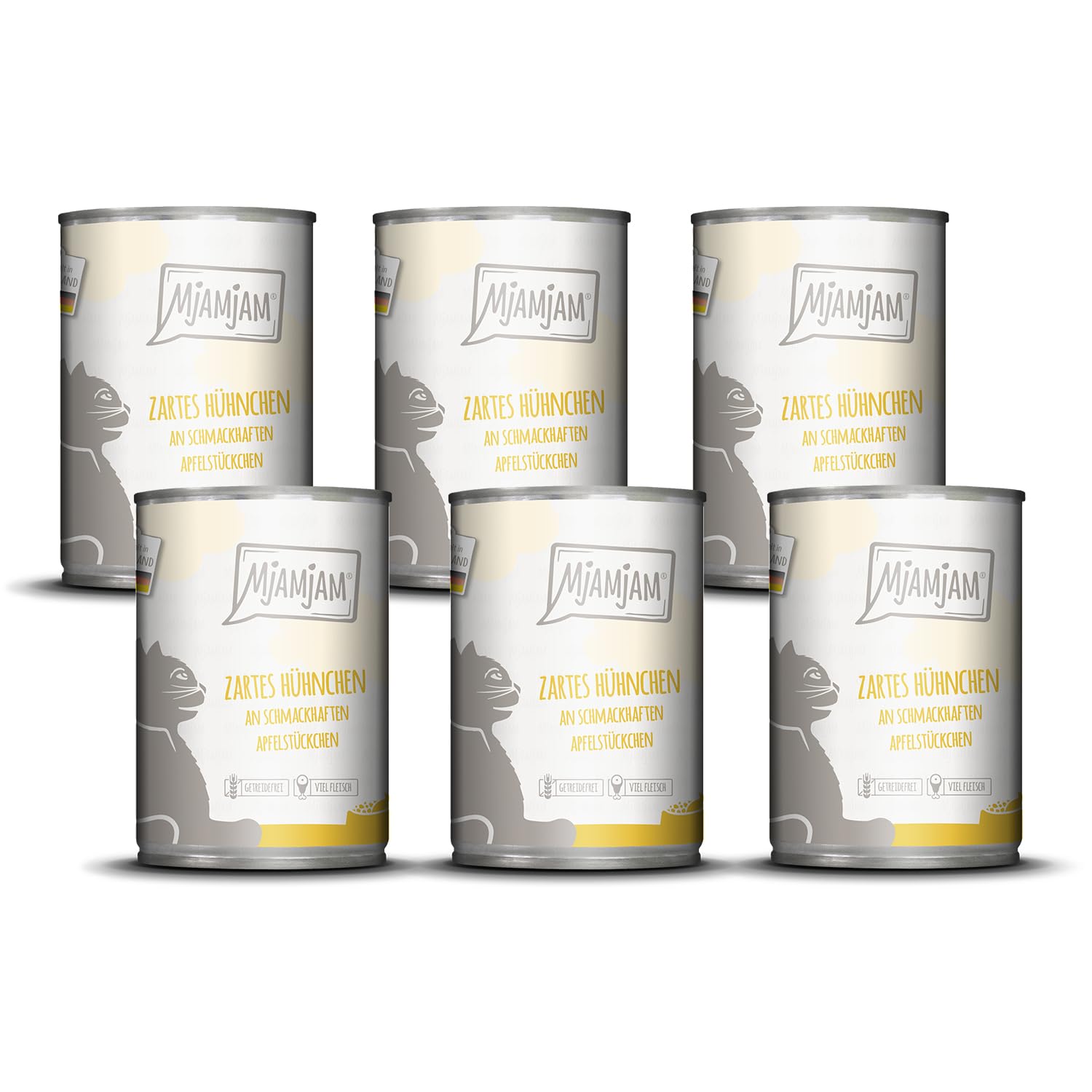 mjamjam-leckere-mahlzeiten-premium-nassfutter-f-r-katzen-zartes-h-hnchen-mit-apf image 1