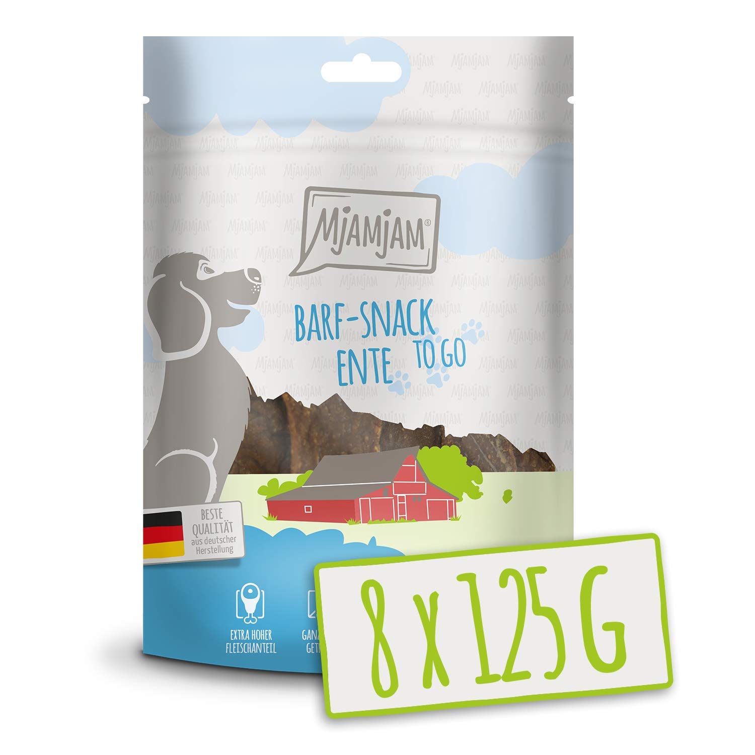mjamjam-barfsnack-to-go-premium-hundesnack-ente-1-x-125-g-naturbelassen image 7