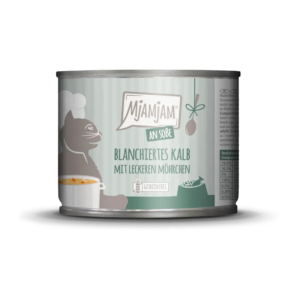 mjamjam-so-enschmaus-premium-nassfutter-f-r-katzen-blanchiertes-kalb-mit-m-hrche image 1