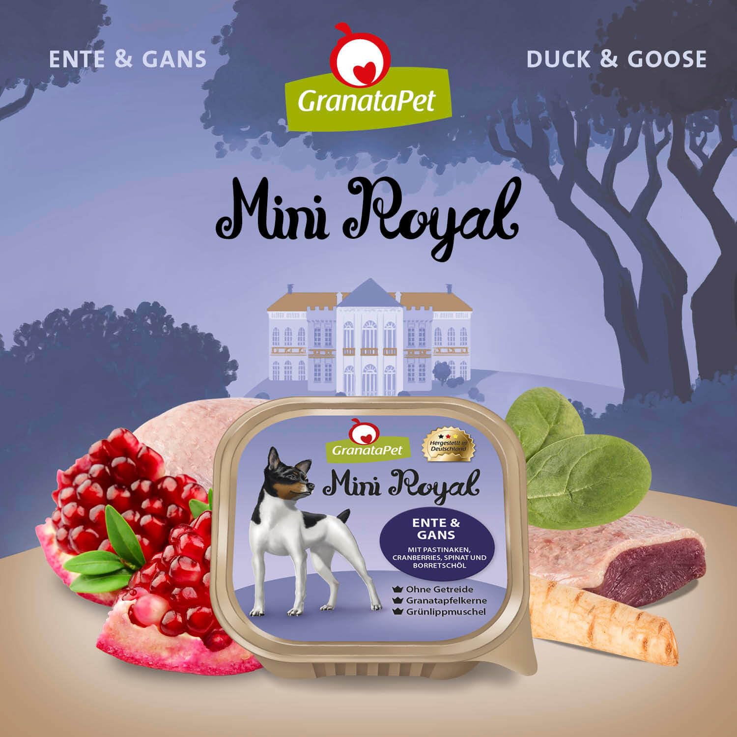 granatapet-mini-royal-ente-gans-hundenassfutter-11-x-150-g image 2