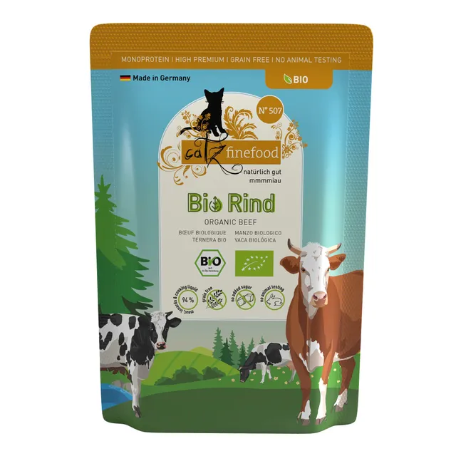 catz-finefood-bio-n-507-premium-nassfutter-f-r-katzen-rind-12-x-85-g-1-02-kg-get image 1