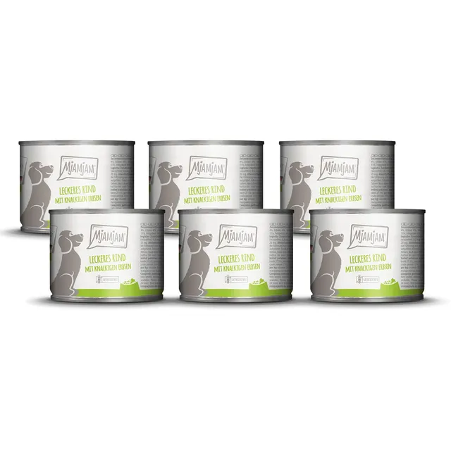 mjamjam-premium-nassfutter-f-r-hunde-rind-mit-kartoffel-erbsen-6er-pack-6-x-200- image 1