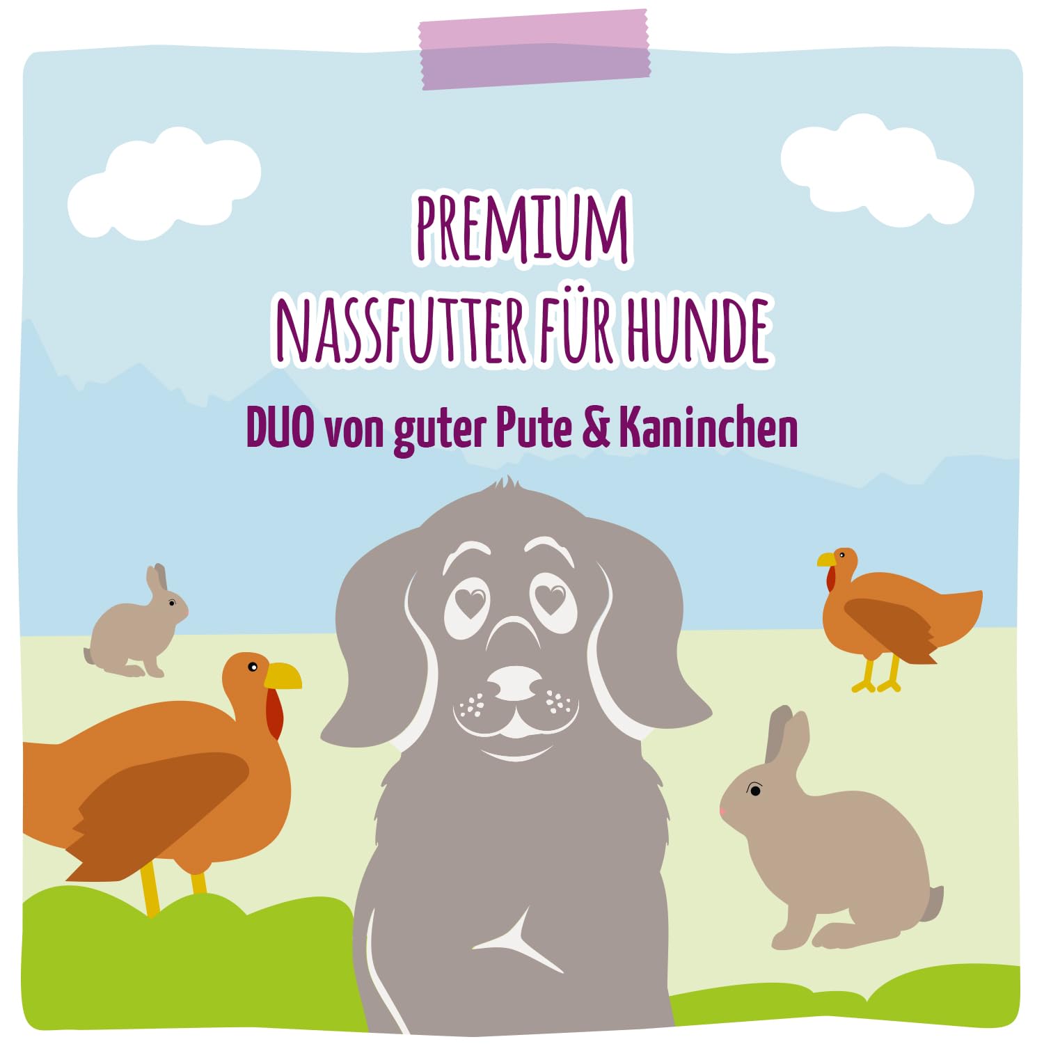 mjamjam-duo-nassfutter-f-r-hunde-pute-kaninchen-6-x-400-g image 5