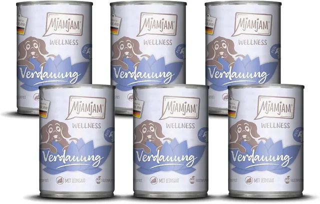 mjamjam-wellness-verdauung-premium-nassfutter-f-r-hunde-pute-6-x-400-g image 1