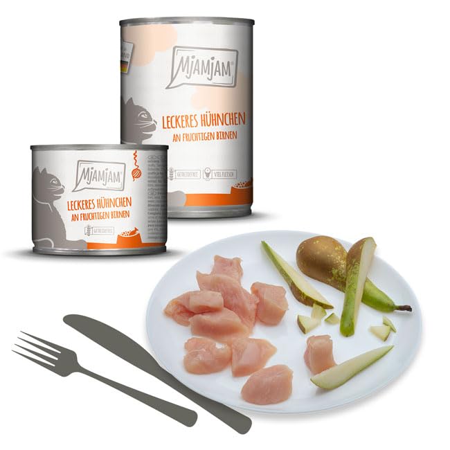 mjamjam-premium-nassfutter-f-r-katzen-h-hnchen-an-birne-6-x-100-g image 2