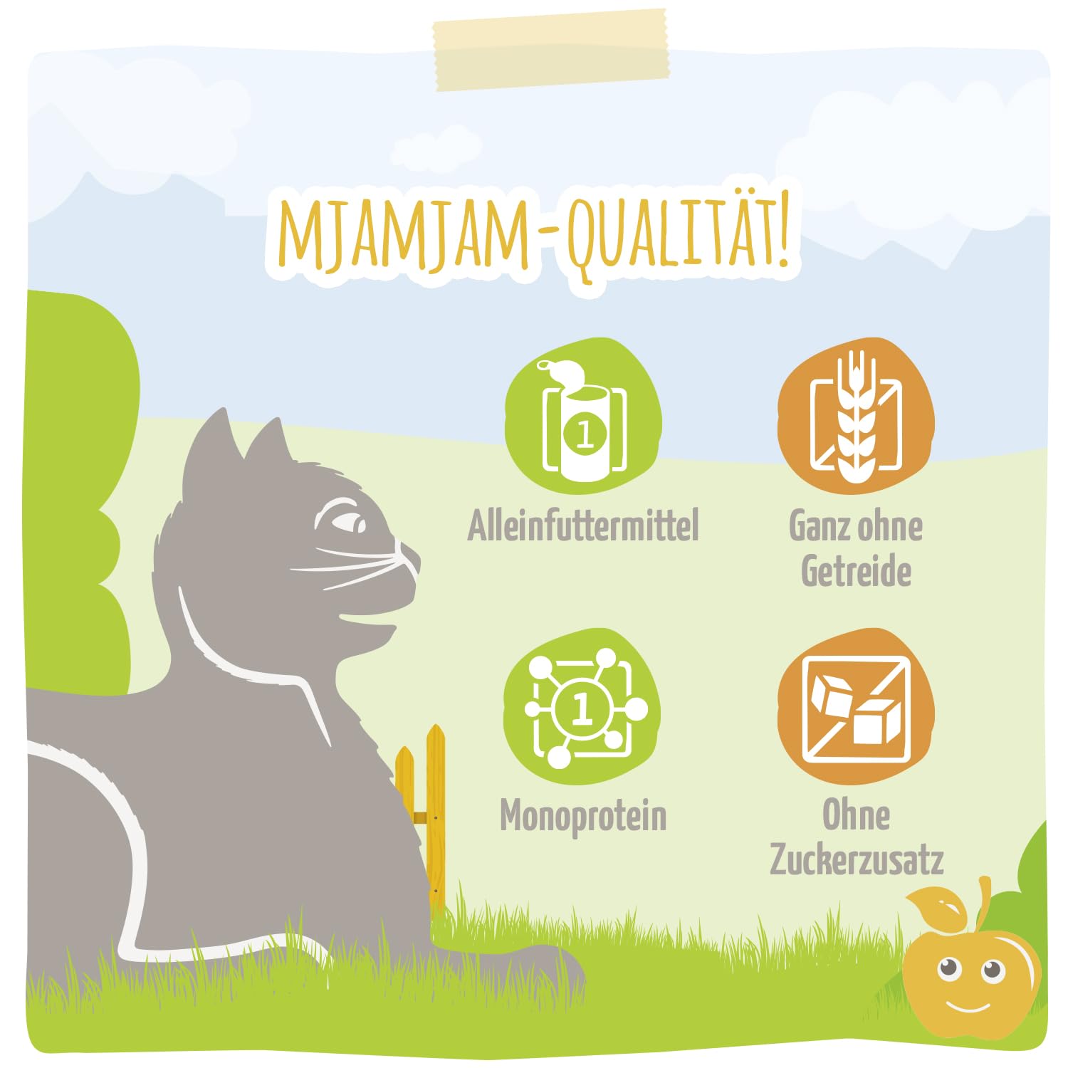 mjamjam-leckere-mahlzeiten-premium-nassfutter-f-r-katzen-zartes-h-hnchen-mit-apf image 4