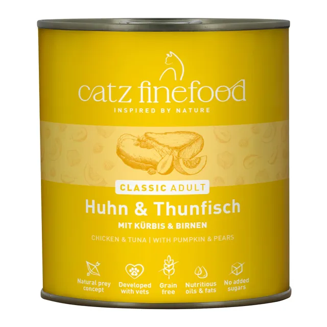 catz-finefood-n-25-huhn-thunfisch-katzen-nassfutter-mit-k-rbis-6-x-800-g image 1