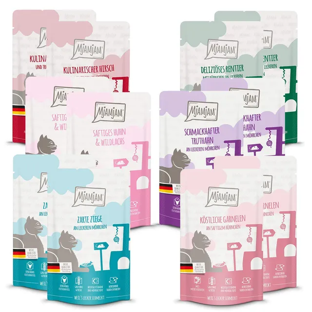mjamjam-premium-nassfutter-f-r-katzen-mixpaket-v-12-x-125-g image 1