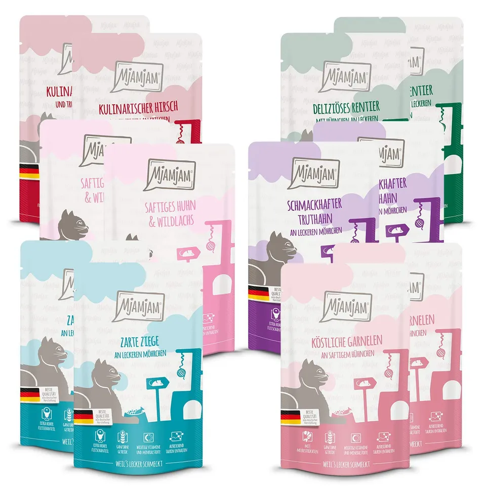 mjamjam-premium-nassfutter-f-r-katzen-mixpaket-v-12-x-125-g image 1