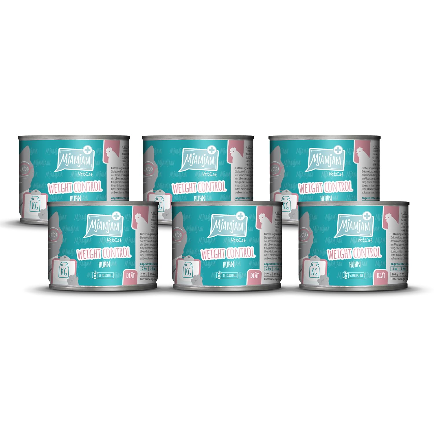 mjamjam-vetcat-weight-control-huhn-di-t-nassfutter-f-r-katzen-6-x-200-g image 1